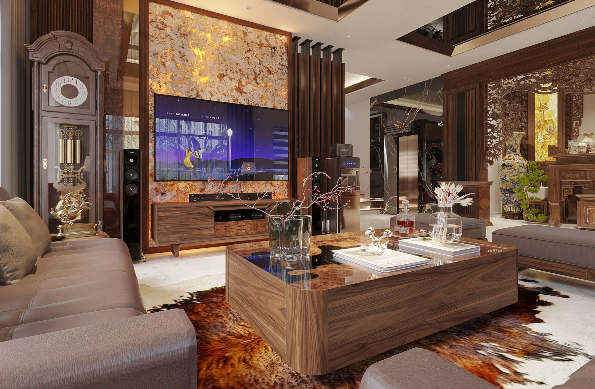 Minh hoạ phong cách thiết kế nội thất biệt thự
