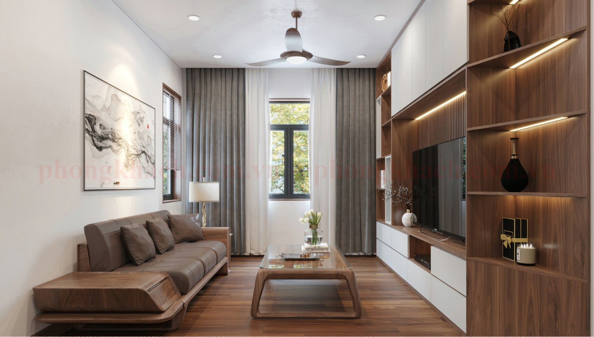 Sofa băng gỗ nhỏ gọn, phù hợp không gian nhỏ