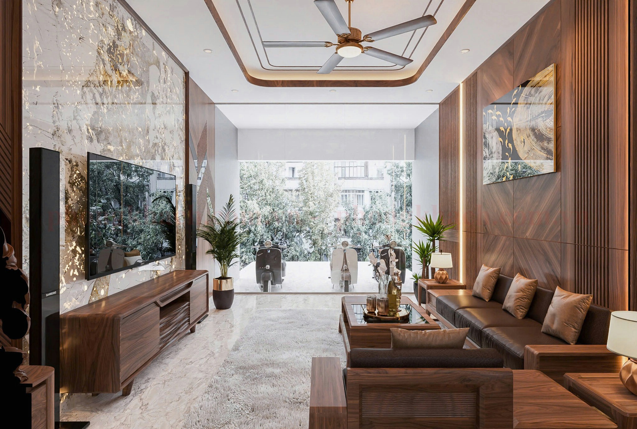 Sofa góc chữ L đệm da cao cấp